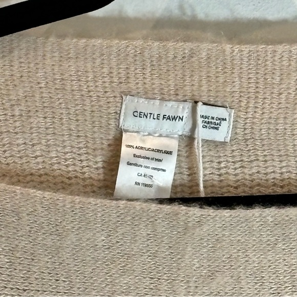 GENTLE  FAWN O/S Tristan Blush Mix Super Soft Poncho Shrug w/ Fringe New w/ Tags - Picture 4 of 9